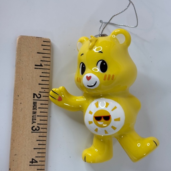 Care Bears Funshine Bear Christmas Ornament Yellow Ceramic Xmas Gift Whimsy Fun - Picture 5 of 6